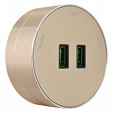Розетка 2xusb на треке arte milano am-track-sockets 380011ts-usbx2 gold